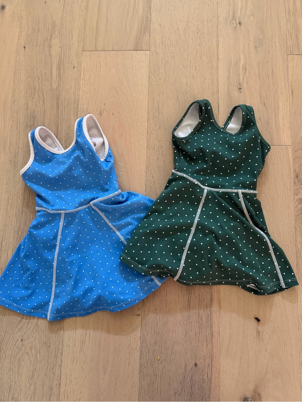 SweetHoney Polka Dot tennis Dress - Blue & Green